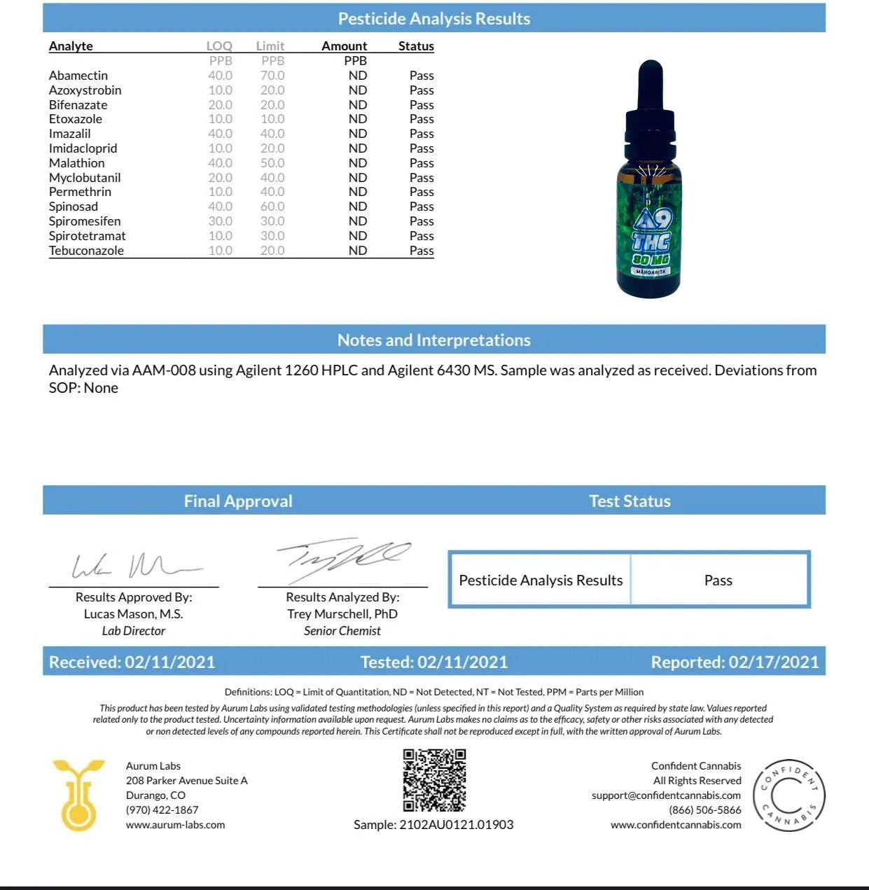 Delta 9 THC Tincture 80mg - Margarita