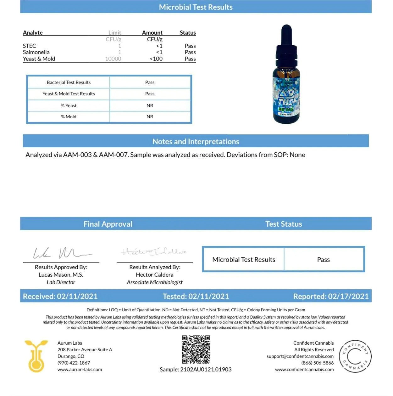 Delta 9 THC Tincture 80mg - Miami Vice