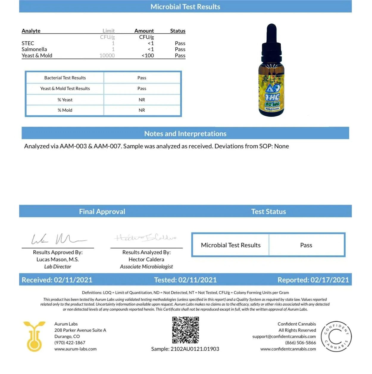 Delta 9 THC Tincture 80mg - Pina Colada