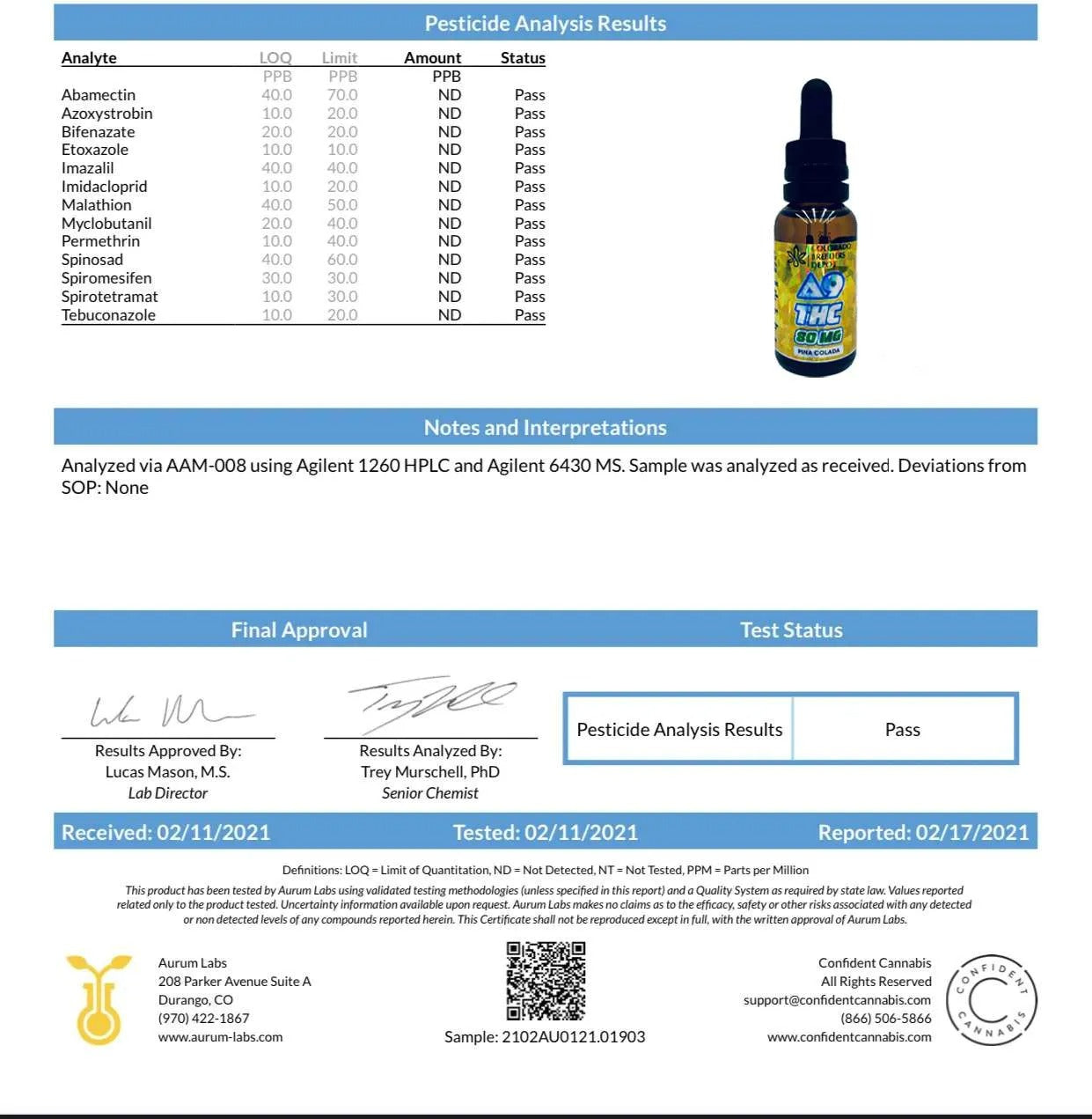 Delta 9 THC Tincture 80mg - Pina Colada